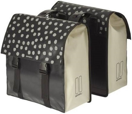 Basil Urban Load - double bicycle bag - 48-53 liters - black with reflective dots