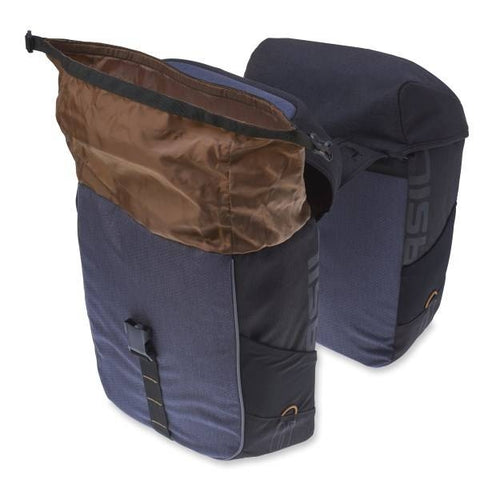 Basil Miles - double pannier - 34 liters - black/grey