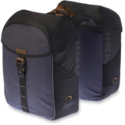 Basil Miles - double pannier - 34 liters - black/grey