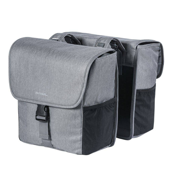 Basil GO - double bicycle bag - 32 liters - gray