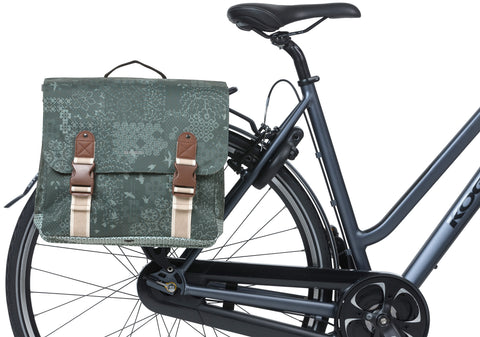 Basil Bohème MIK - double bicycle bag - 50 liters - green