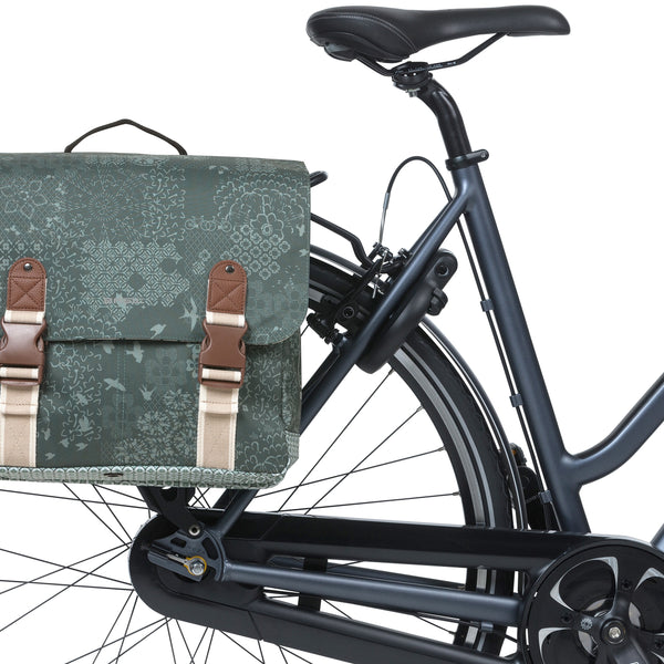 Basil Bohème MIK - double bicycle bag - 50 liters - green