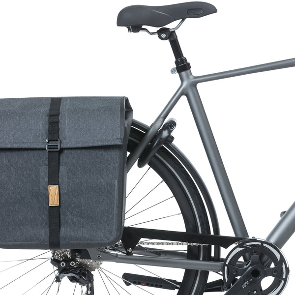 Basil Urban Dry - double bicycle bag - 50 liters - charcoal melee