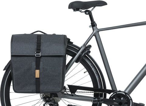 Basil Urban Dry MIK - double bicycle bag - 50 liters - charcoal melée