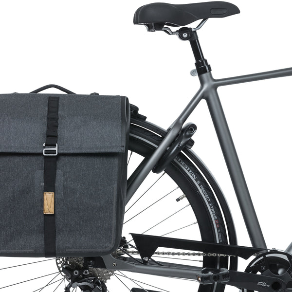 Basil Urban Dry MIK - double bicycle bag - 50 liters - charcoal melée