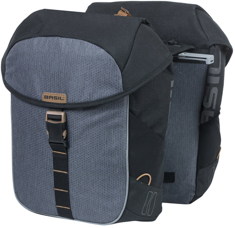 Basil Miles - double bicycle bag MIK - 34 liters - grey/black