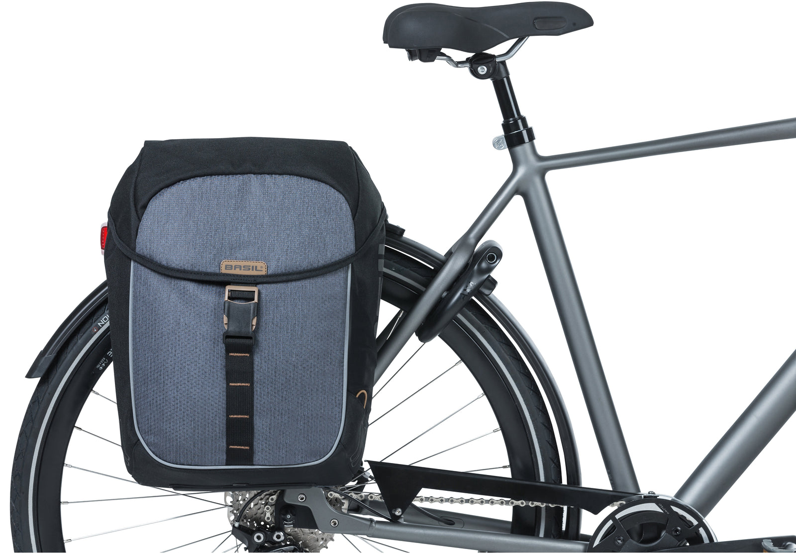 Basil Miles - double bicycle bag MIK - 34 liters - grey/black