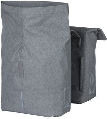 Basil City - double bicycle bag - 28-32 liters - gray melee