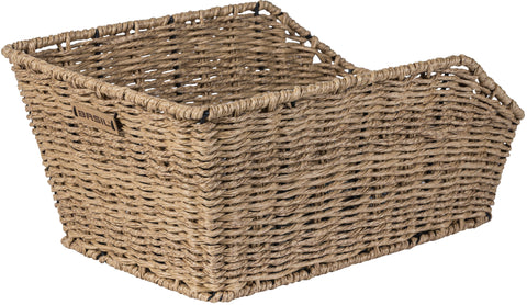 basil cento rattan look - bicycle basket - on the back - light brown