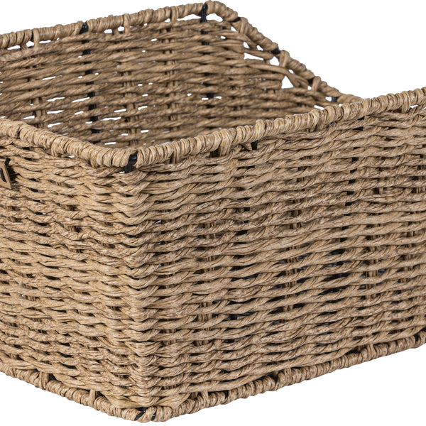 basil cento rattan look - bicycle basket - on the back - light brown