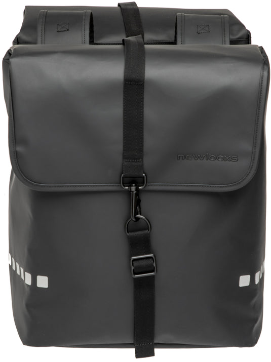 New Looxs Fietstas Odense - Dubbel, Zwart, Waterafstotend, Reflectie, Geschikt voor elektrische fietsen