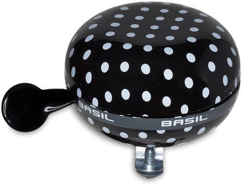 Basil Polkadot - bicycle bell - 80 mm - black / white