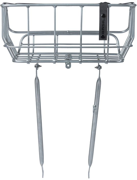 Basil Portland - fietsmand - voorop - chroom