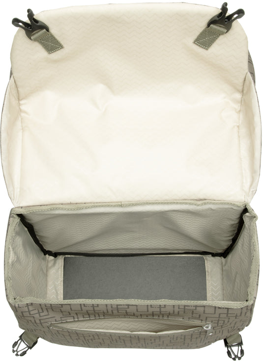 Mondi Joy - dubbele fietstas voor dames, sportief en waterafstotend, Ivy Walnut