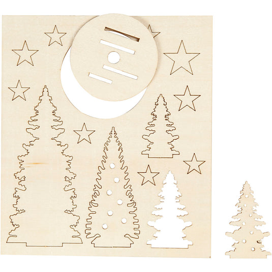 Creativ company maak en versier je houten kerstbomen