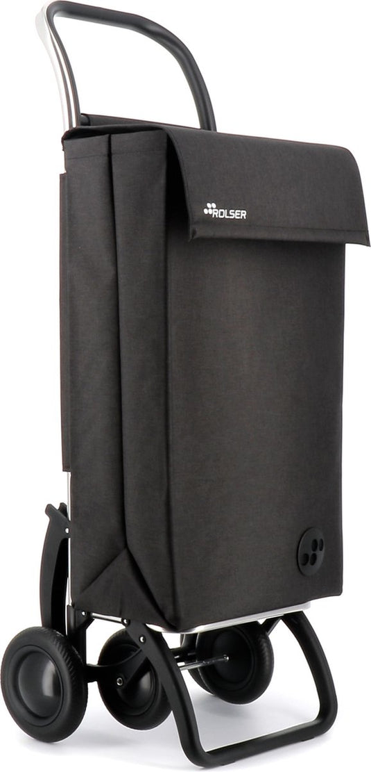 Rolser boodschappentrolley 4 wielen sbelta tweed - 4.2 - zwart
