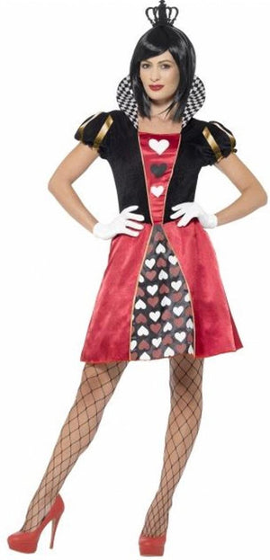 Smiffys miss hartenkoningin queen of hearts kostuum voor vrouwen| maat xl ( 48 - 50 ) xl