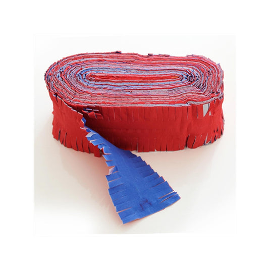 Globos crepe guirlande rood wit blauw 24m