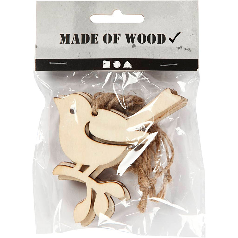Load image into Gallery viewer, Creativ company houten hanger vogel, set van 5
