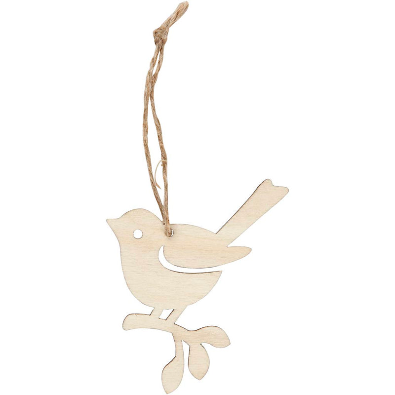Load image into Gallery viewer, Creativ company houten hanger vogel, set van 5
