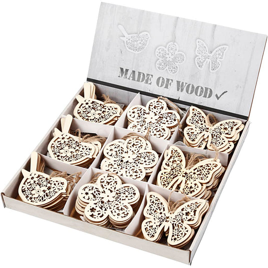Https: www.cchobby.nl houten-figuren-vlinder-bloem-en-vogel-h-10-cm-b-10-cm-90-stuk-1-doos