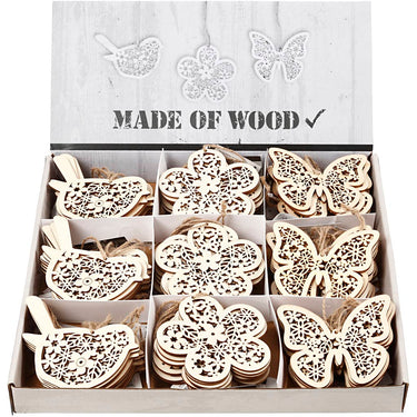 Https: www.cchobby.nl houten-figuren-vlinder-bloem-en-vogel-h-10-cm-b-10-cm-90-stuk-1-doos