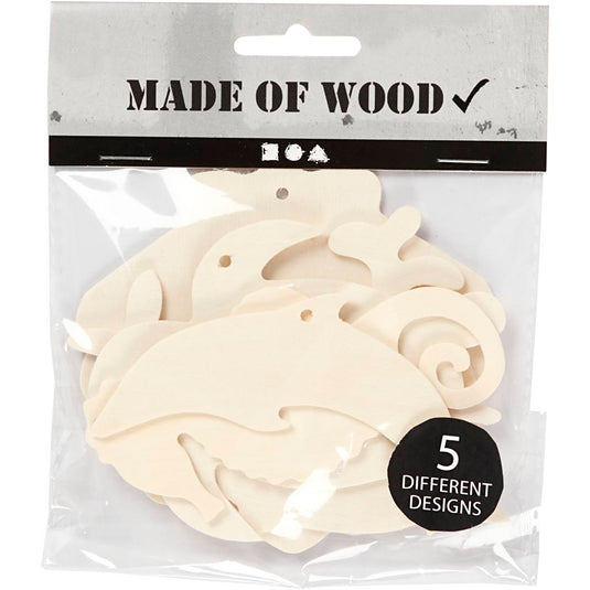 Creativ company houten zeedieren met ophangoog