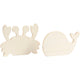 Creativ company houten zeedieren krab en walvis, 2st.