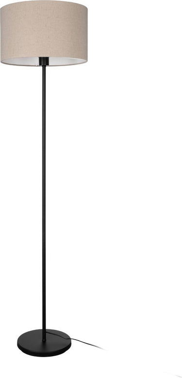 Eglo feniglia vloerlamp - e27 - 151 cm - beige|zwart - linnen