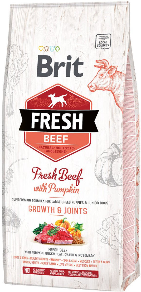 Brit fresh beef with pumpkin puppy large - 2,5 kg