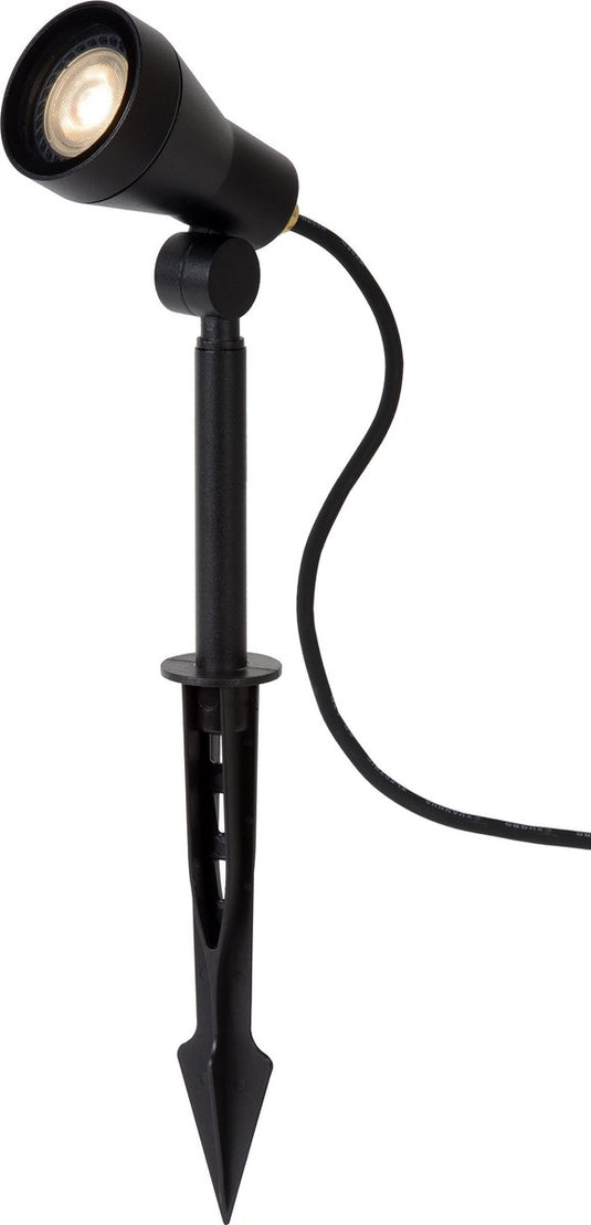 Lucide spike - tuinspot - ø 6,5 cm - led dimbaar - gu10 - 1x5w 3000k - ip54 - zwart