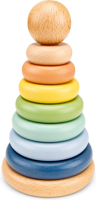 Woet ® houten stapelringen - stapeltoren - ring stapelaar - fsc - educatief houten speelgoed voor kinderen - montessori speelgoed - vanaf 1 jaar