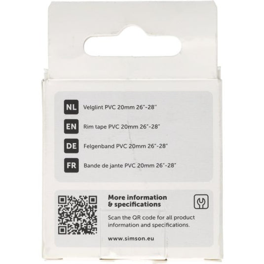 Simson velglint 24i -28i 20mm breed pvc