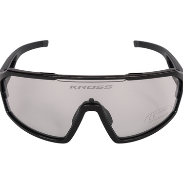 Kross fietsbril fly uv400 meekleurende lenzen - zwart frame