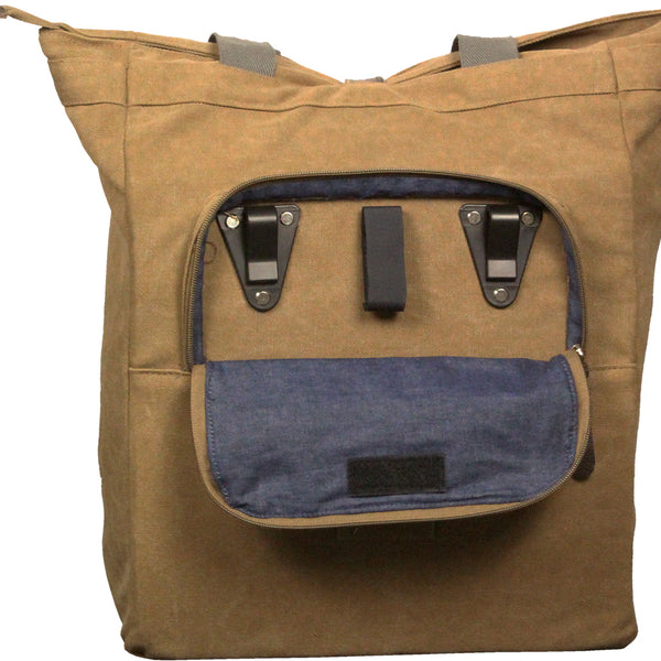 Bicycle bag Greenlands Canvas Shopper 20 liters 42 x 34 x 14 cm - camel brown