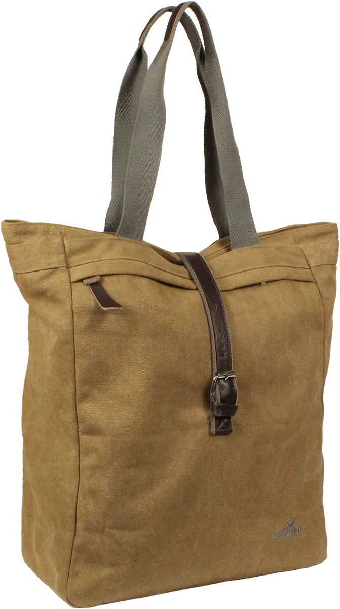 Load image into Gallery viewer, Greenlands fietstas canvas shopper 20 liter 42 x 34 x 14 cm - camel bruin
