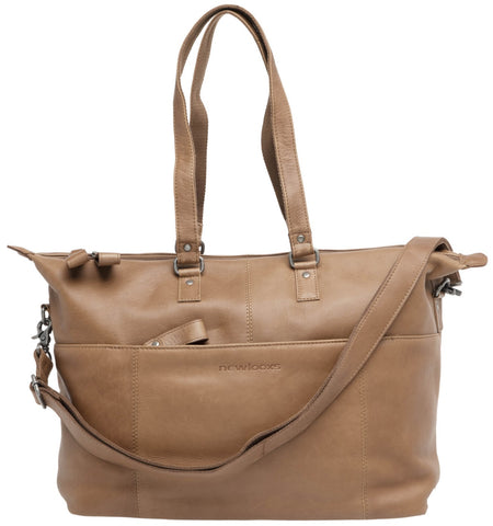 New Looxs laptoptas leer Verla cognac 21 liter