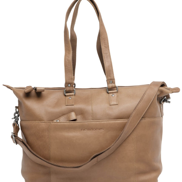 New Looxs laptoptas leer Verla cognac 21 liter