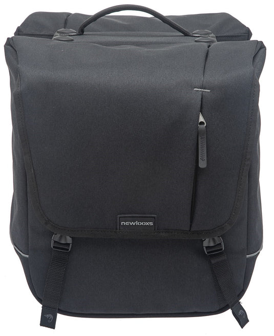 De Nova Double - dubbele fietstas, waterafstotend, zwart