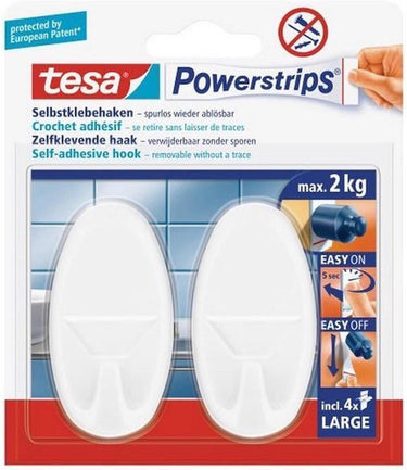 Tesa haak l ovaal wit haak l ovaal wit