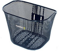 basil toronto - children's bicycle basket - front - black