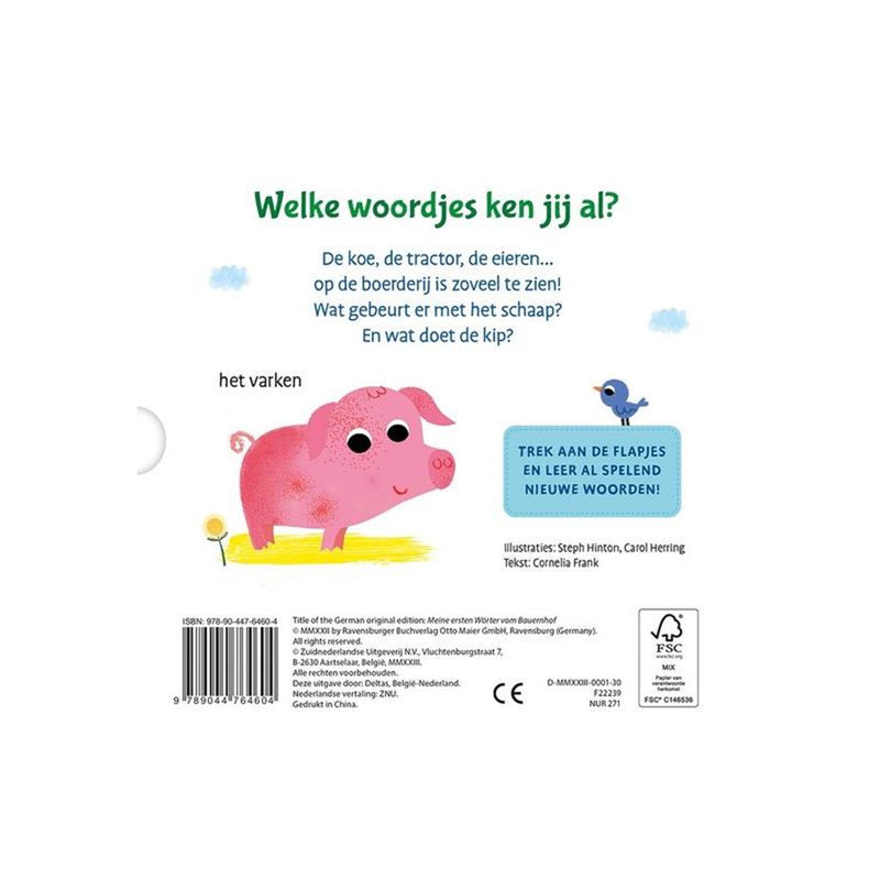 Load image into Gallery viewer, Deltas mijn eerste woordjes kartonboek - op de boerderij (1-3 j.)
