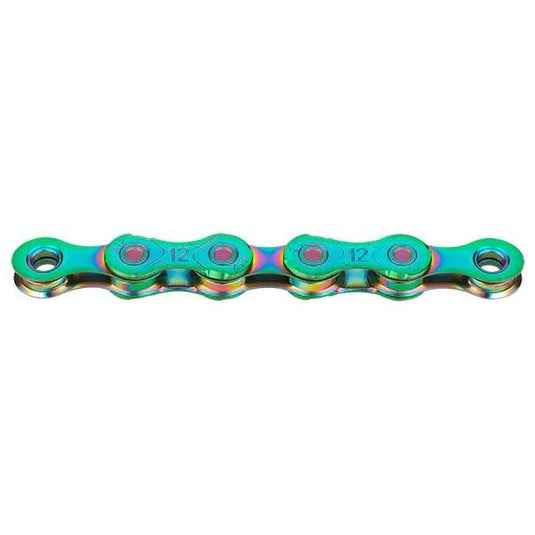 Kmc kette x12 chain x12 126 links aurora green