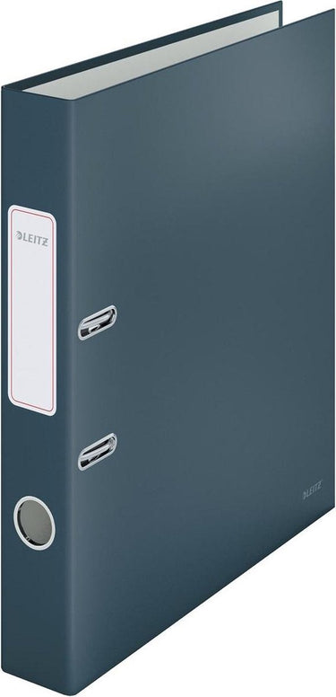 Leitz cosy 180° a4 ordner met rugetiket - 2-rings met zacht oppervlak - rugbreedte van 50mm - fluweel grijs