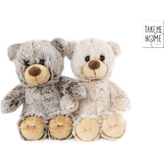 Pluche take me home beer met baby 2 assorti 25 cm | 2 stuks