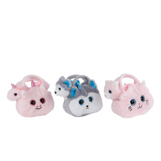 Pluche in tasje 12 cm 3 assorti | 3 stuks