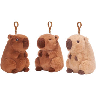 Pluche capybara bag clip 3 assorti 12 cm | 12 stuks