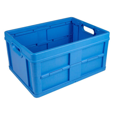 Sunware square gesloten vouwkrat 32l blauw
