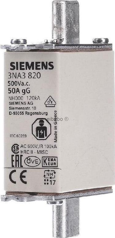 Siemens 3na3814 nh-zekering afmeting zekering : 000 35 a 500 v ac, 250 v ac 3 stuk(s)