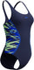 Speedo hyperboom muscleback dames sportbadpak - kleurvast badpak dames - chloorbestendig zwempak dames - sportbadpak dames met muscleback-rug - marine blauw - 42